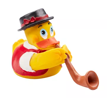 Badeente Alphorn gelb