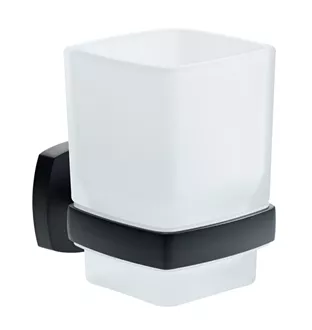 Glass holder simple Quinto black mat