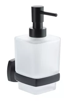 Glass Soap dispenser Quinto black mat