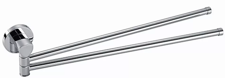 Porte-serviette à 2 bras chromé