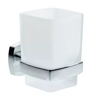 Glass holder simple Quinto chromed