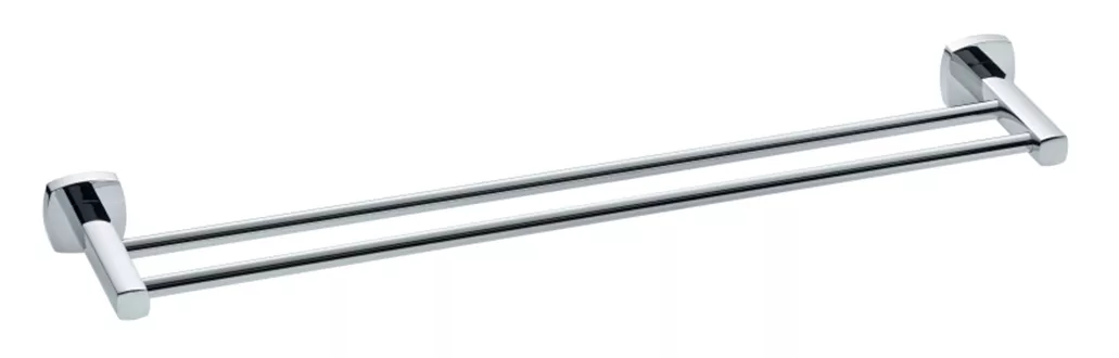 Towel rail double Quinto chromed